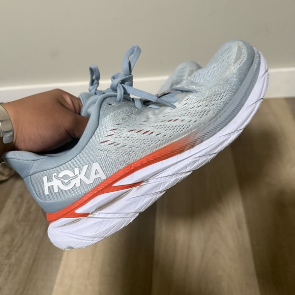 Hoka One Clifton 8 Blue Fog/ Plein Air Size 8.5B - Picture 12 of 14